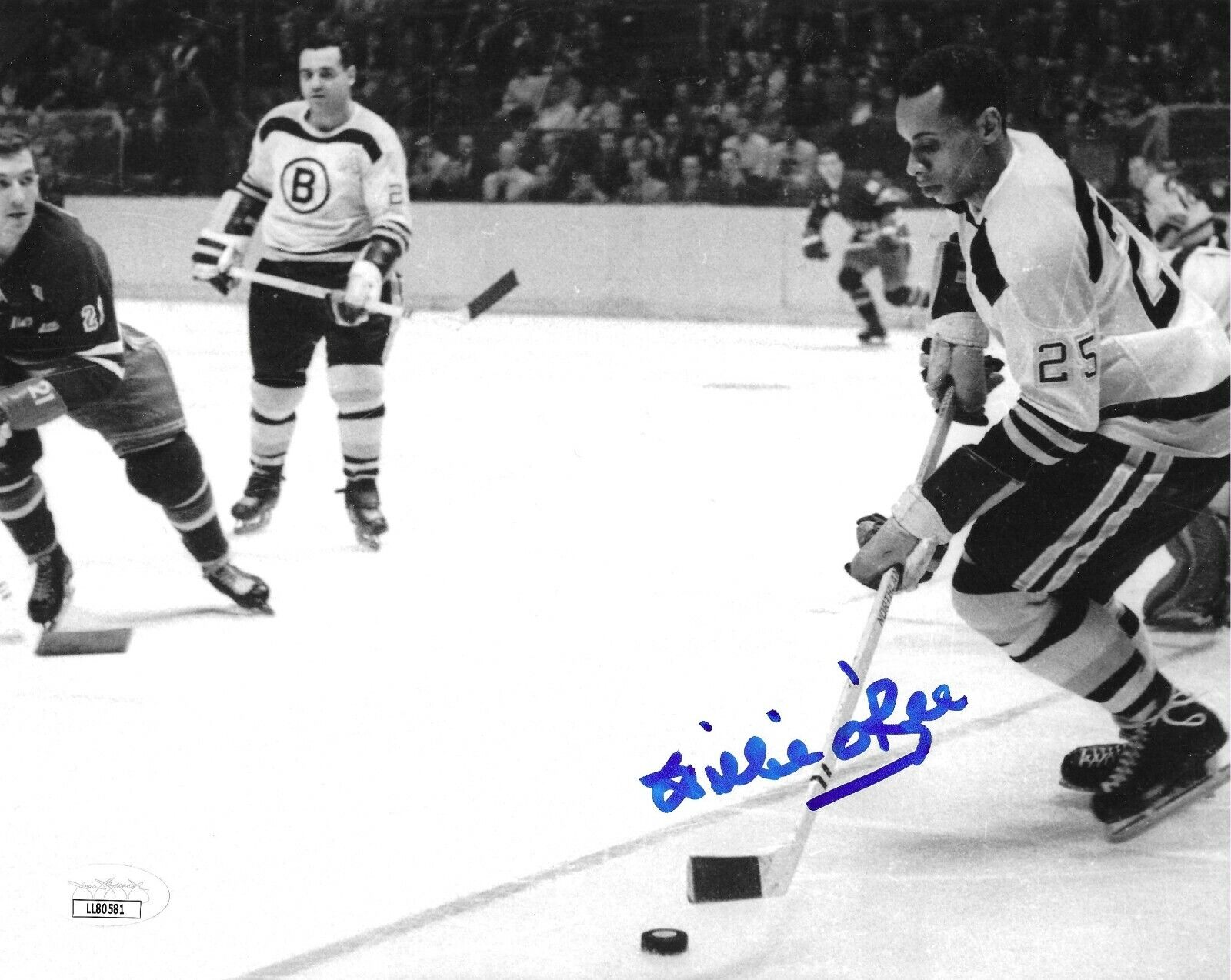 Willie O'Ree Autographed 8x10 Photo Poster painting JSA COA NHL Boston Bruins Legendary Signed