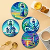 4Pcs Leuchtturm Tischsets - 5d DIY Handwerk Geschirr