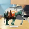 Diamond Painting Acrylic Elephant Diamond Painting Art Tabletop Decorations
