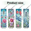 4Pcs Dragonfly Garden DIY Diamond Painting Bookmark with Crystal Pendants Diamond Painting Art Bookmarks Special Shape for DIY Making Beginners Adult Arts Craft Supplies
