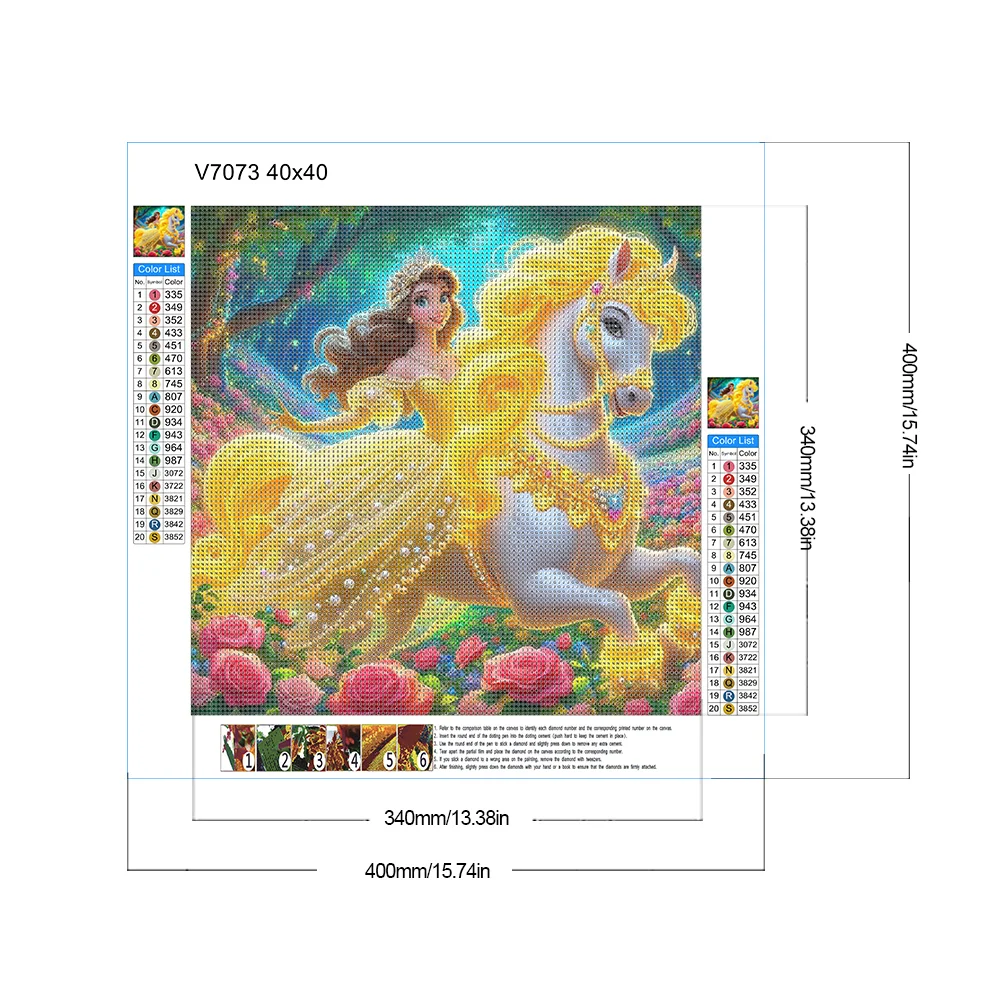 Diamond Painting - Full Round Drill - Princess Belle(Canvas|40*40cm)