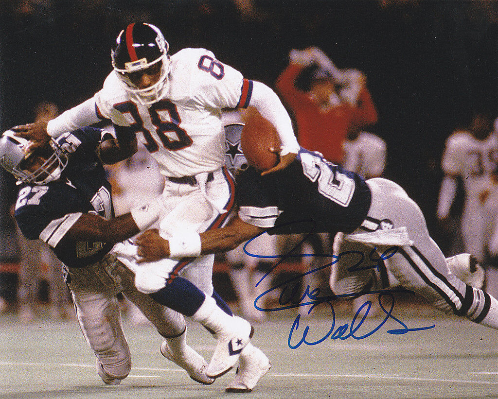 EVERSON WALLS DALLAS COWBOYS ACTION SIGNED 8x10