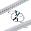 925 Sterling Silver Dragonfly Cuff Ring（Adjustable Ring）