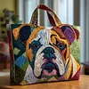 Bulldog Quilted Tote Bag GFTOMA1833🔥All items are shipped in a default size of 15x14 inches.