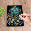 DIY Diamond Art Diary Book Journal Notebook 60 Pages A5 Diary (Flower Cross)