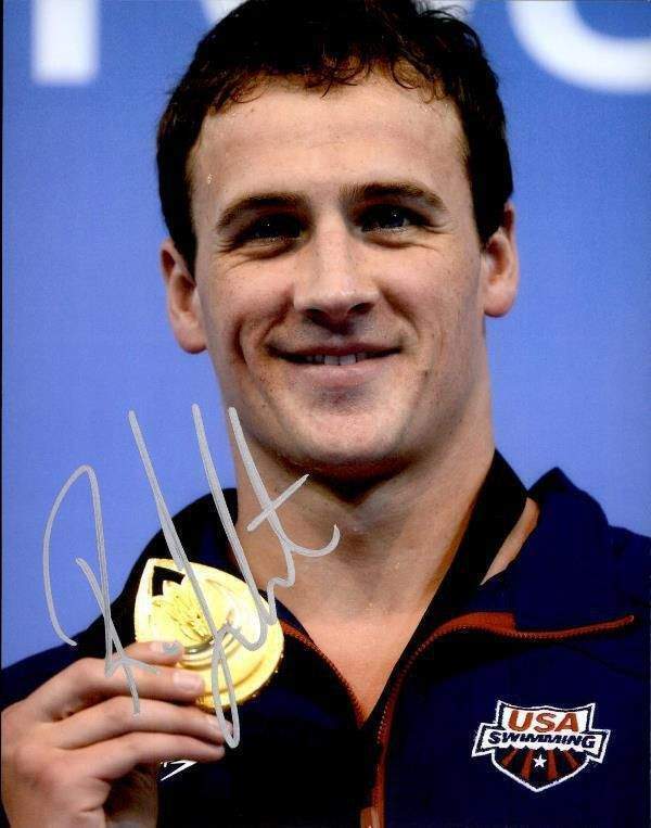 Ryan Lochte authentic signed swimming 8x10 Photo Poster painting W/Cert Autographed A0014