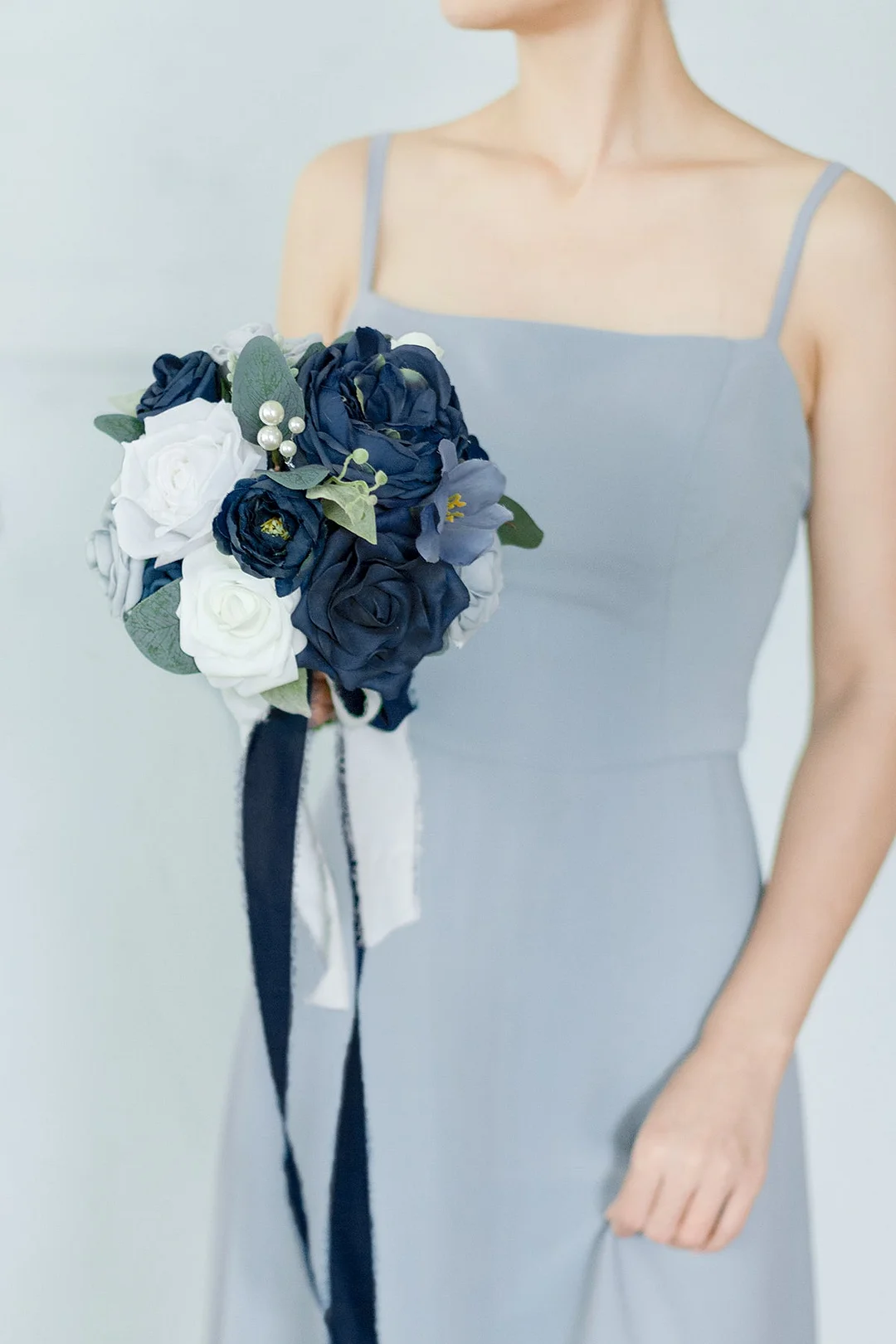 Maid of Honor & Bridesmaid Bouquets in Noble Navy Blue
