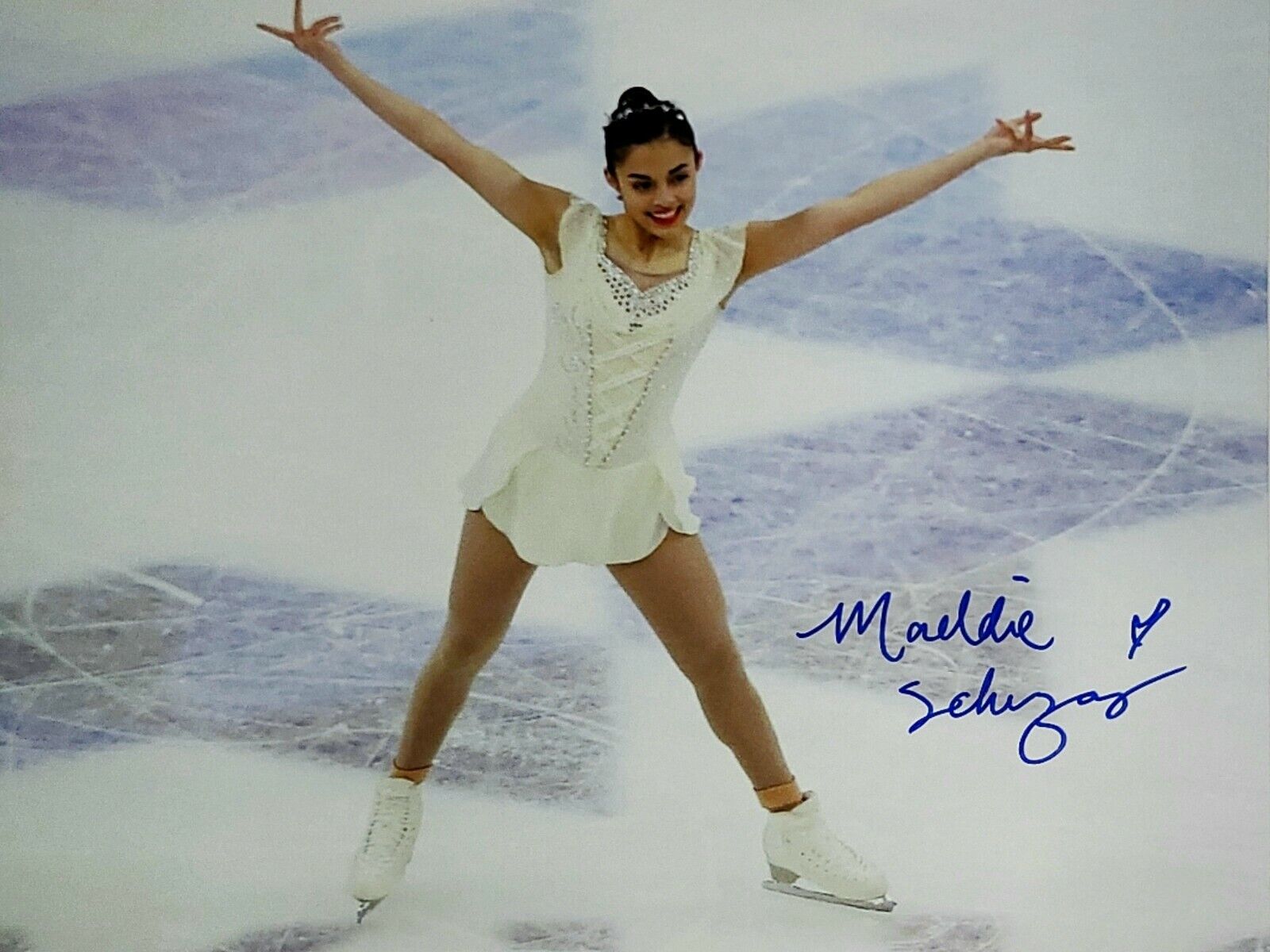 Madeline Schizas Hand Signed Autograph 8x10 Photo Poster painting In Person Proof Figure Skater