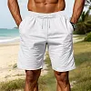 Men's Vintage Linen Casual Beach Vacation Shorts by Inlyline