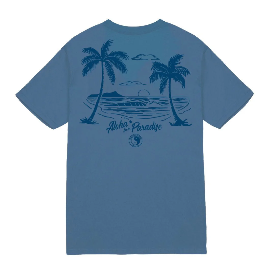 Men's T-Shirt Surf Hawaii Print Beach Daily Round Neck Short Sleeve Tops