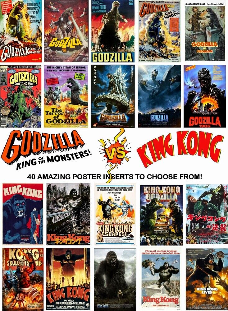 GODZILLA OR KING KONG - 40 AMAZING Photo Poster painting POSTER INSERTS TO CHOOSE FROM!