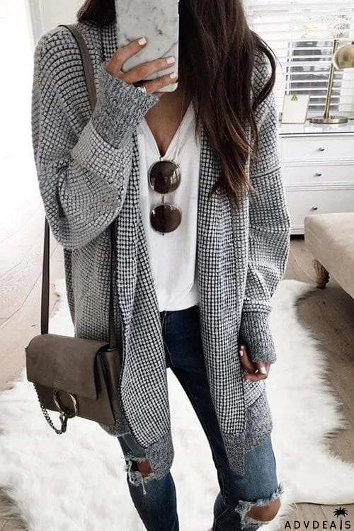 Fashion Loose Long Sleeve Cardigan