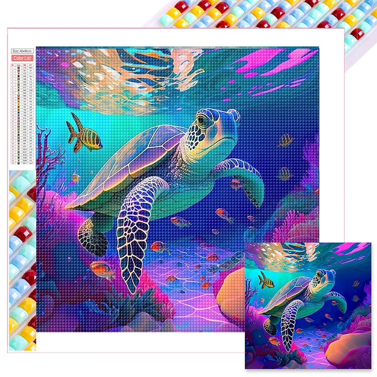 Sea Turtle-Full Square Diamond Painting