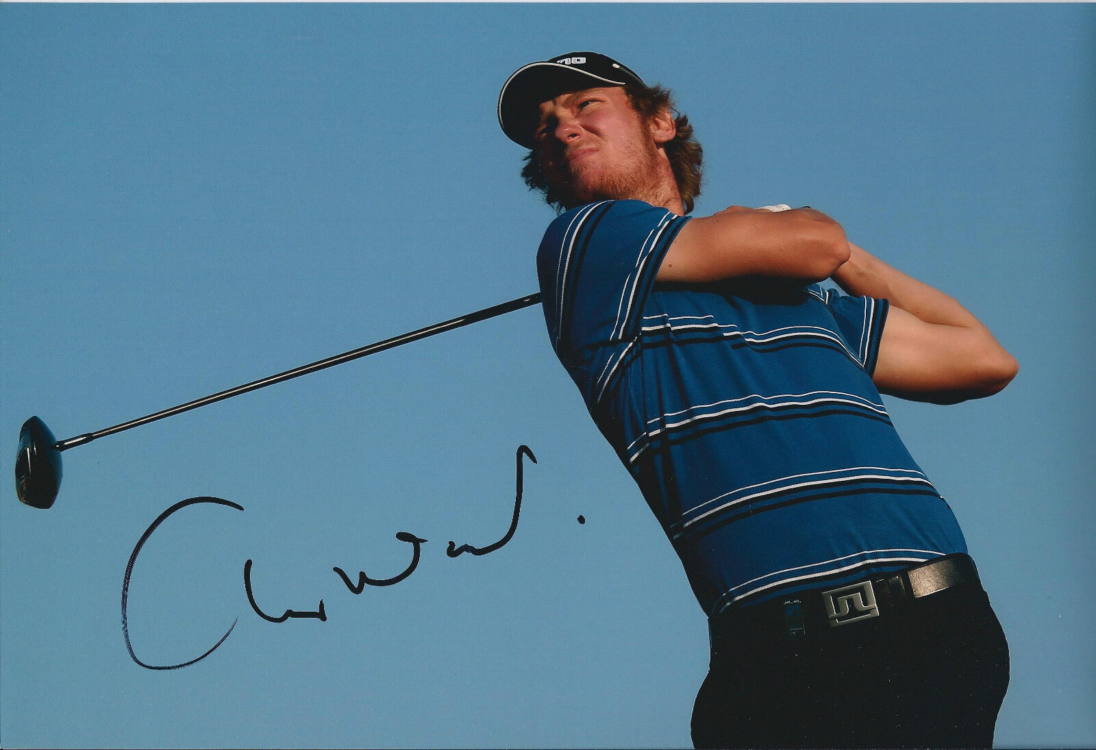 Chris WOOD SIGNED AUTOGRAPH Golf 12x8 Photo Poster painting AFTAL COA European Tour Mizuno