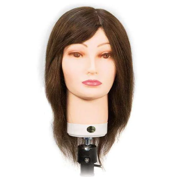 Annie Hairkins Series Mannequin Head 14In-16In Tammy 100% Human Hair