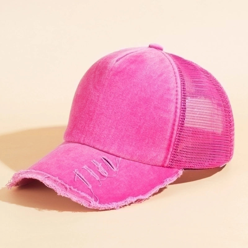 Unisex Casual Solid Color Curved Eaves Baseball Cap