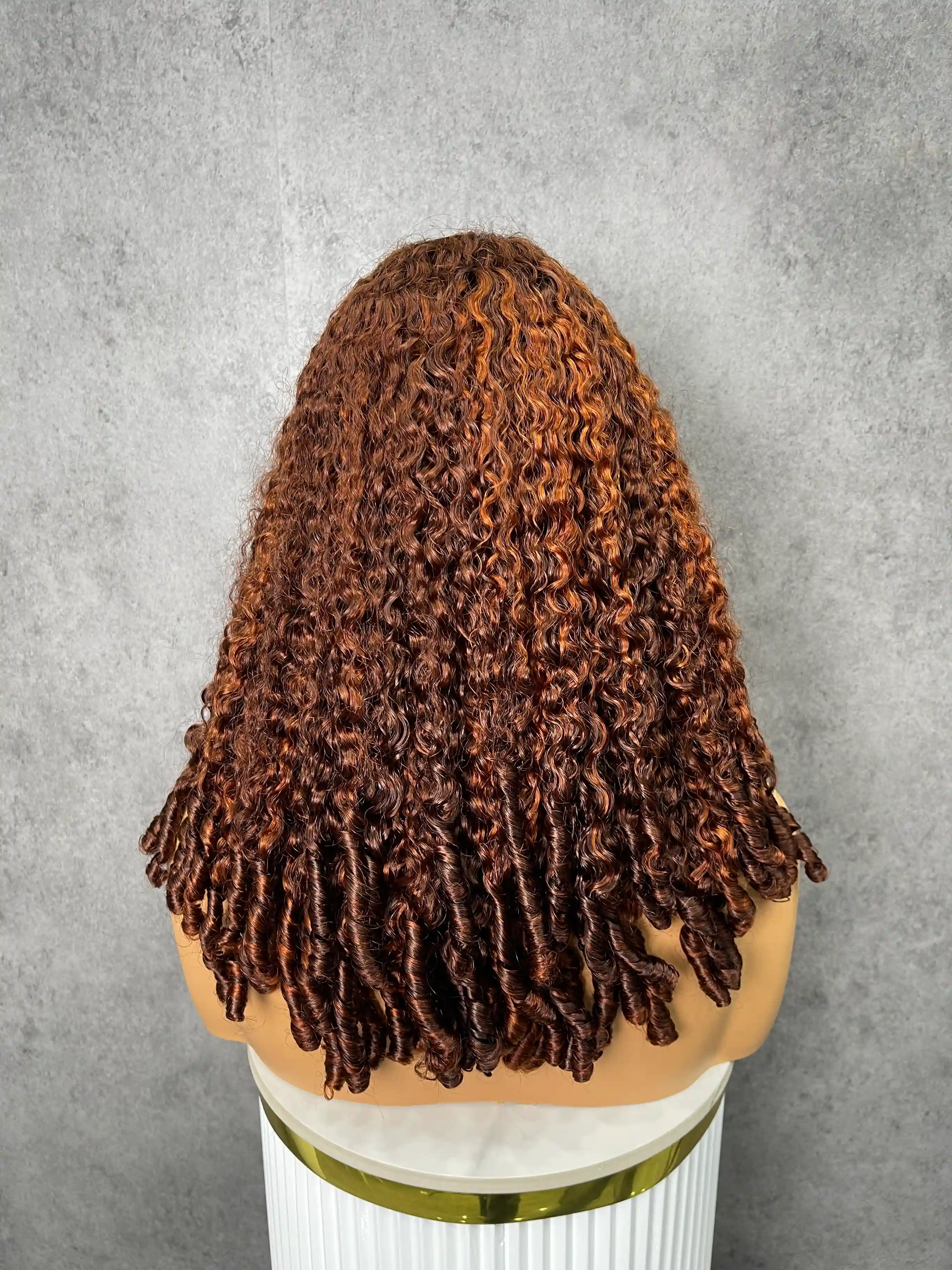 Burmese Pixie Curly SDD TP4#/350# Colorful Closure Lace Color Wig BoruiHair| 5x5 Closure & 13x4 Frontal| 100% Human Hair