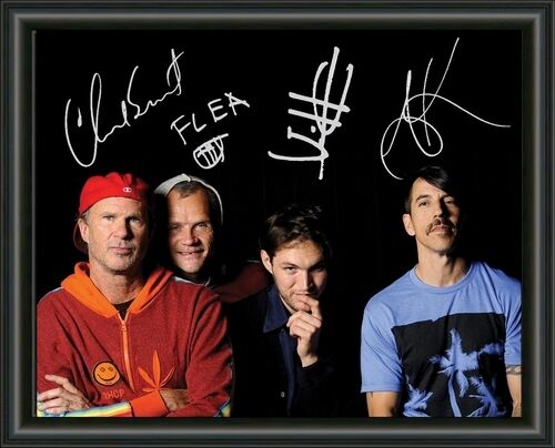 RED HOT CHILLI PEPPERS - A4 SIGNED AUTOGRAPHED Photo Poster painting POSTER  POSTAGE