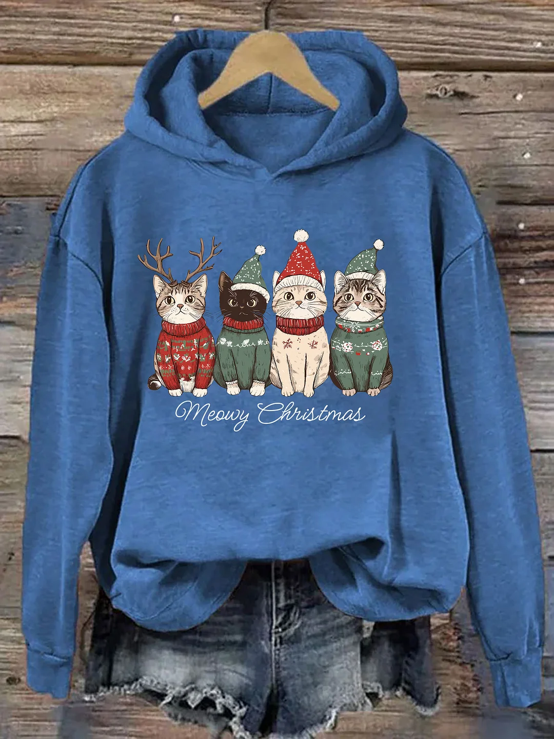 Meowy Christmas Hoodie
