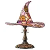 Witch Hat Desk Ornament Maple Leaf Resin Halloween Night Light
