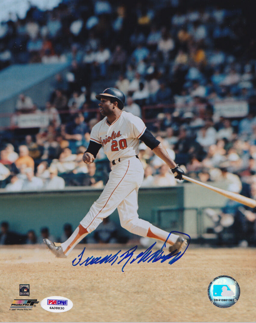 Frank Robinson SIGNED 8x10 Photo Poster painting Baltimore Orioles HOF ITP PSA/DNA AUTOGRAPHED