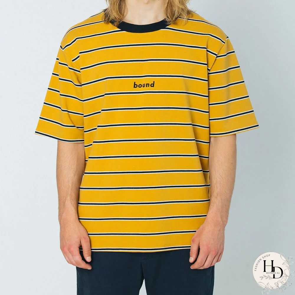 Fashion Stripe Print Modern Casual Short-Sleeved T-Shirt