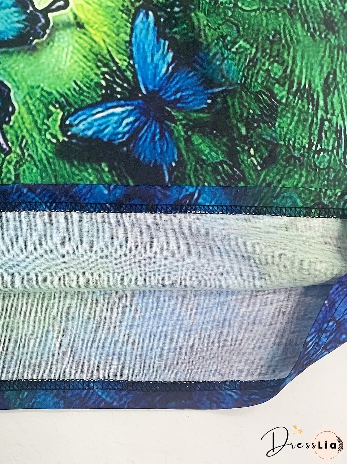 Women's T shirt Tee Graphic Butterfly Blue Print Short Sleeve Daily Weekend Basic Round Neck Regular Fit