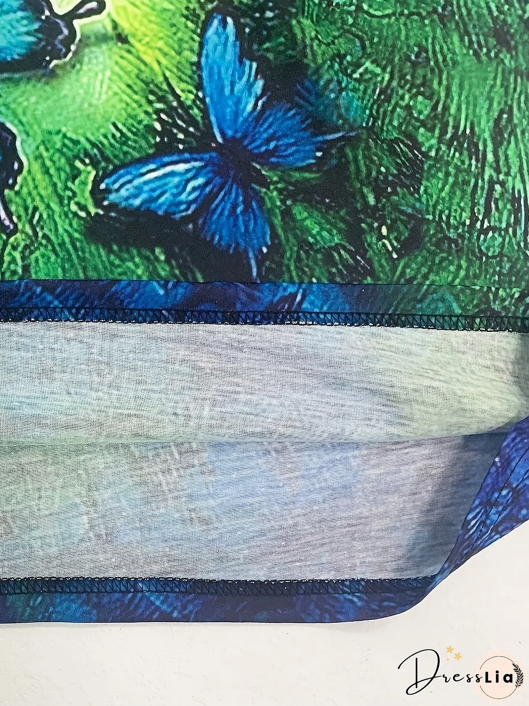 Women's T shirt Tee Graphic Butterfly Blue Print Short Sleeve Daily Weekend Basic Round Neck Regular Fit