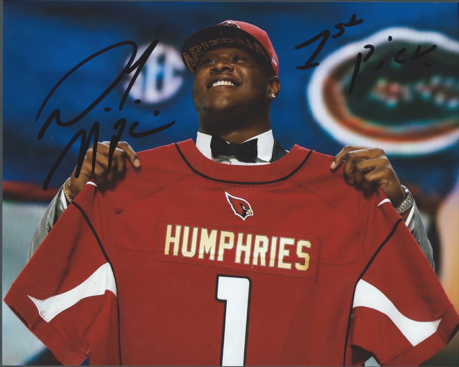 DJ HUMPHRIES Signed Autographed 8x10 Photo Poster painting Arizona Cardinals Gators UF COA+ 4