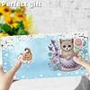 12Pcs Teacup Cat DIY Diamond Painting Greeting Card Kit for Adults Gifts