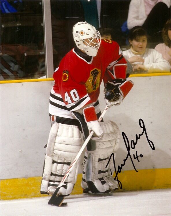 Chicago Blackhawks Darren Pang Autographed Signed 8x10 Photo Poster painting COA TWO