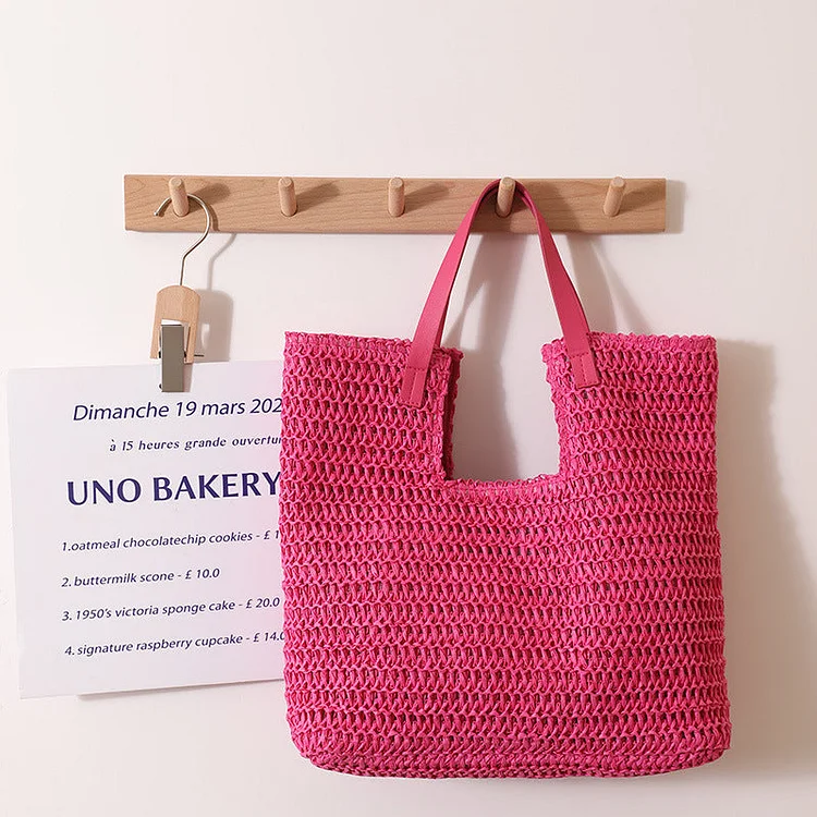 Hand-woven Oversized Leather Tote Bag