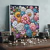 (Pre-Framed)Diamond Painting-DIY Crystal Rhinestone Colorful Flowers(25x25cm)