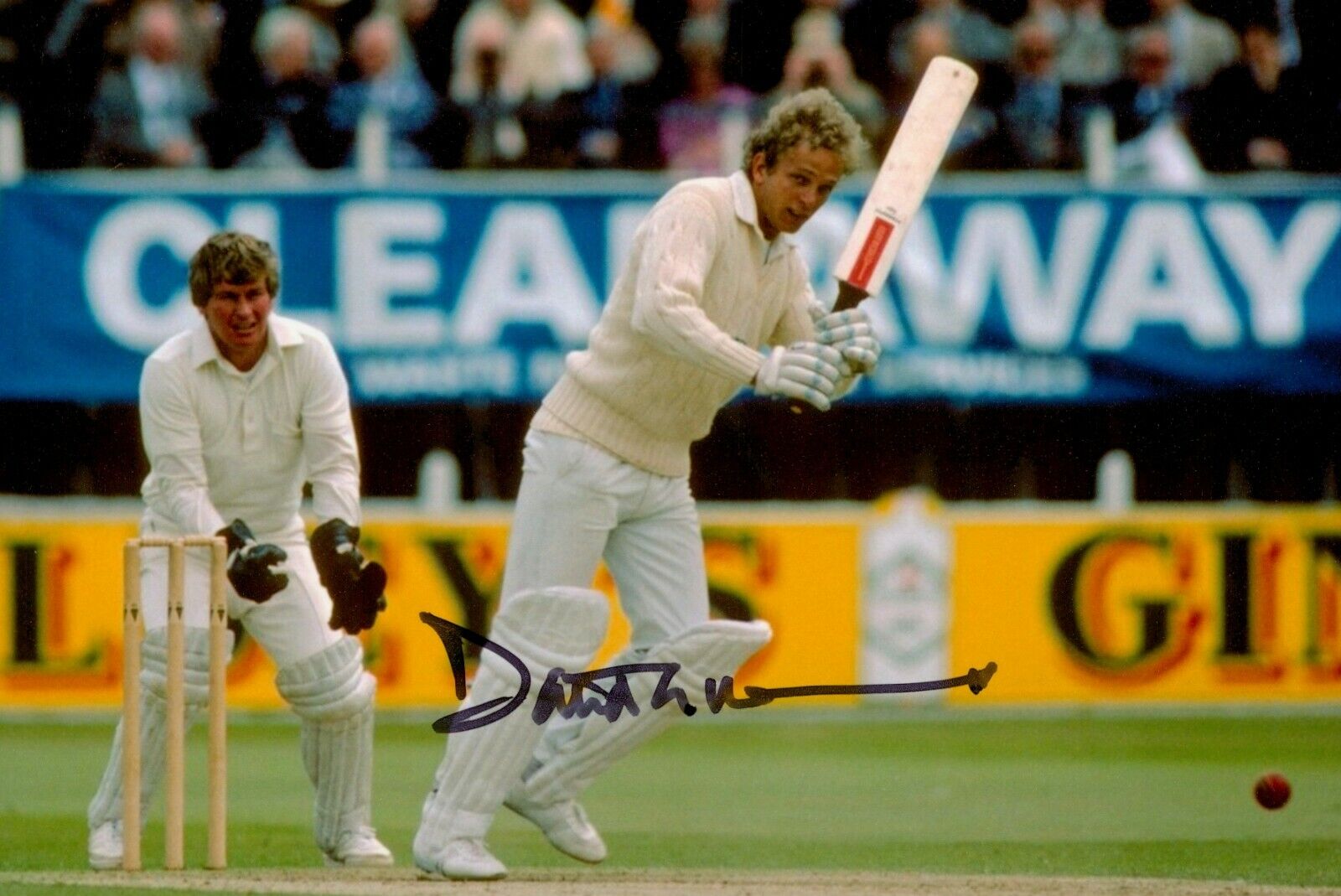 David Gower Hand Signed 6x4 Photo Poster painting England Cricket Ashes Genuine Autograph + COA