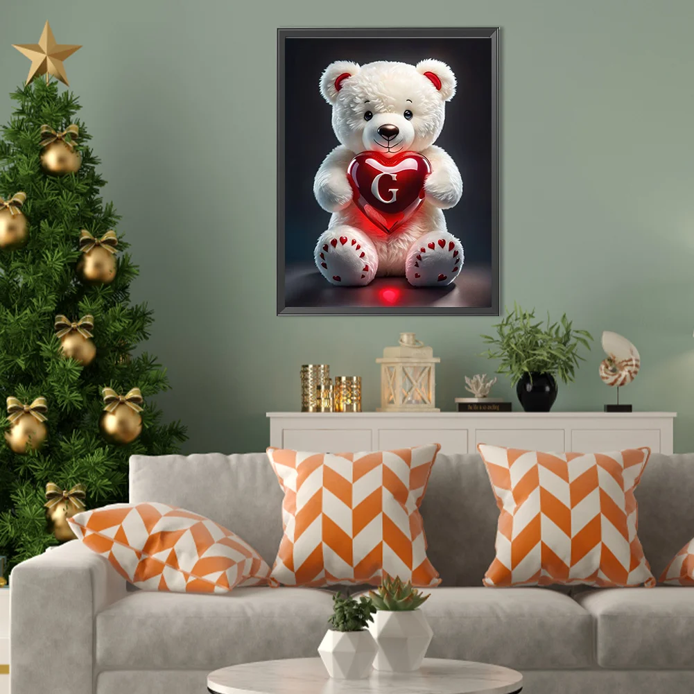 Diamond Painting - Full Square Drill - Bear Love G(Canvas|35*45cm)