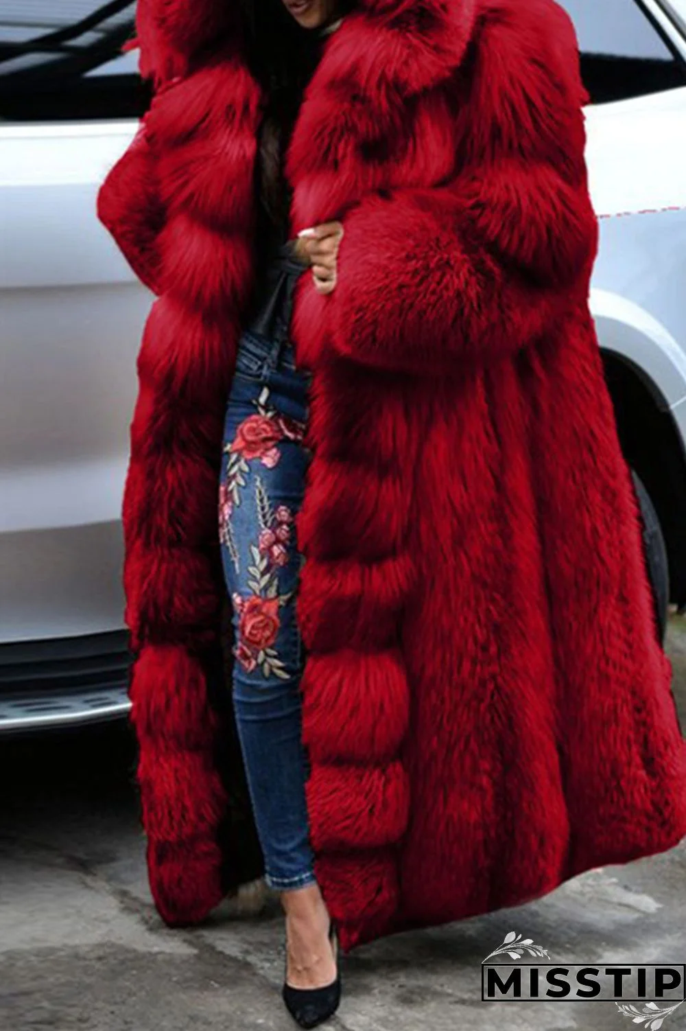 Brown Casual Solid Patchwork Cardigan Hooded Collar Outerwear