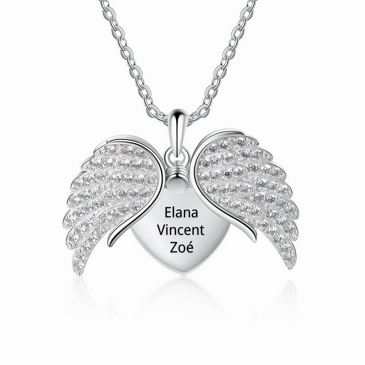 Collar 3 nombres personalizados Ala
