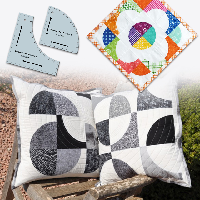 Drunkards Path Quilt Block Template——With Tutorial