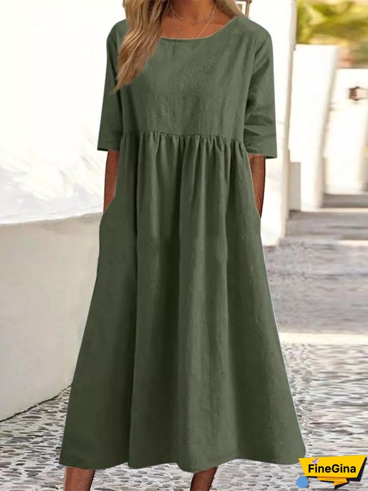 Casual Paneled Weaving Dress