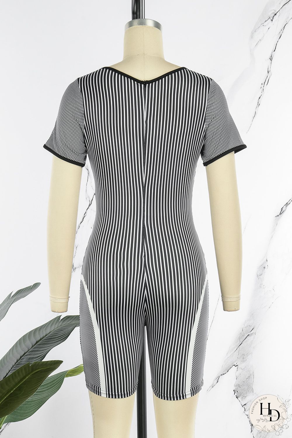 Pink Sexy Striped Print Patchwork O Neck Skinny Jumpsuits