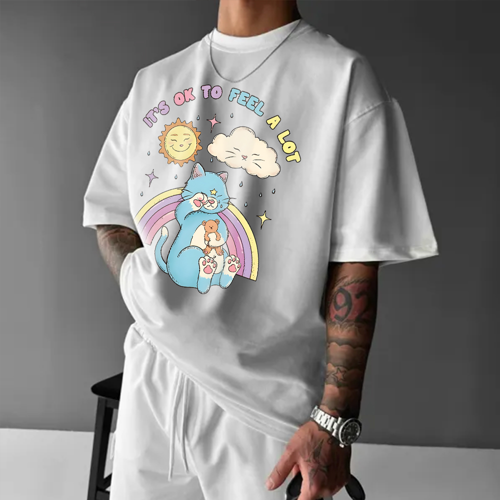 Feel A Lot Unisex Casual Printed T-Shirt