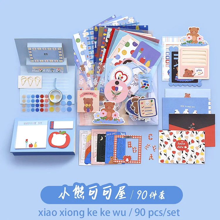 JOURNALSAY Sanrio 90 Pcs/Set Creative Decoration Basic Journal Material Memo Pad Stickers Set Bag