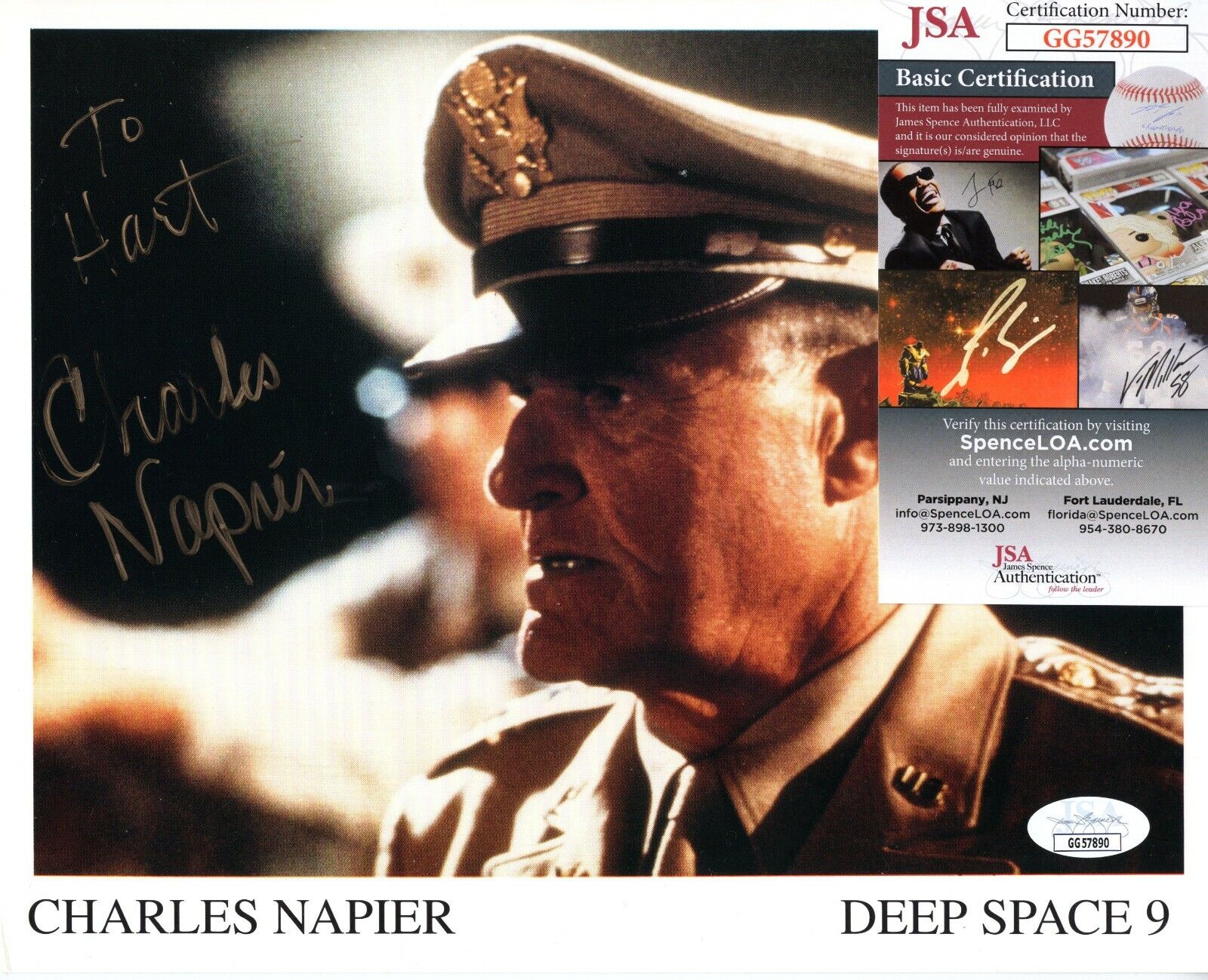 Charles Napier Deep Space 9 Star Trek Actor Signed Autograph 8x10 Photo Poster painting JSA COA