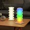 DIY Colorful Atmosphere Assembly Night Light Mobile Phone Wireless Charging Desk Lamp Desktop Ornaments Gift