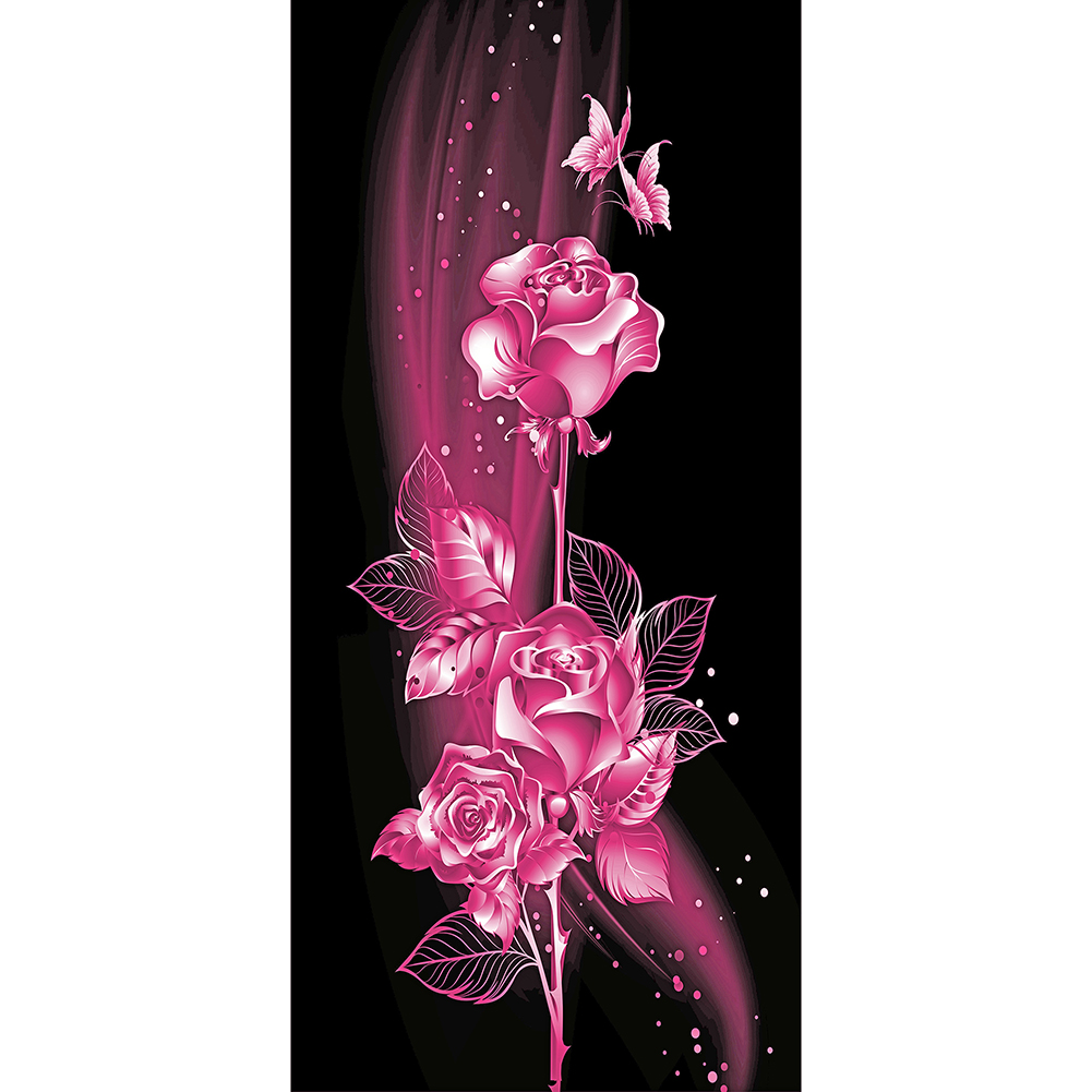 

40*80CM - Round Drill Diamond Painting - Rose, 501 Original