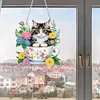 Flower Cup Cat - 5D DIY Pendant