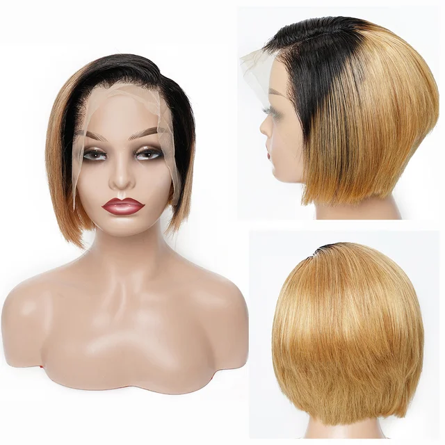 Jewtribute Hair®|Short Straight BOB Wig Black Brown