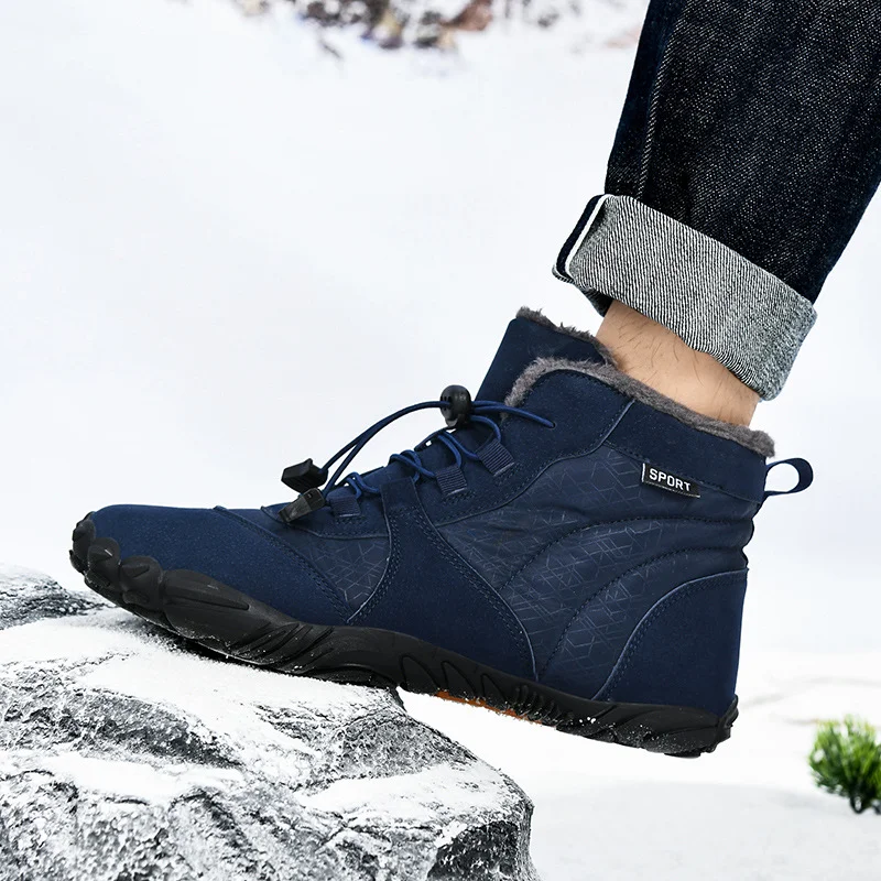 Men's Non-slip Waterproof Warm Fleece High Top Outdoor Boots