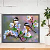 Fleurs et oiseaux, fraise ronde 5D &agrave; points diamant&eacute;s, peintures d&rsquo;arts plastiques pour adultes/d&eacute;butants, id&eacute;es cadeaux d&eacute;co int&eacute;rieur, kits de peint