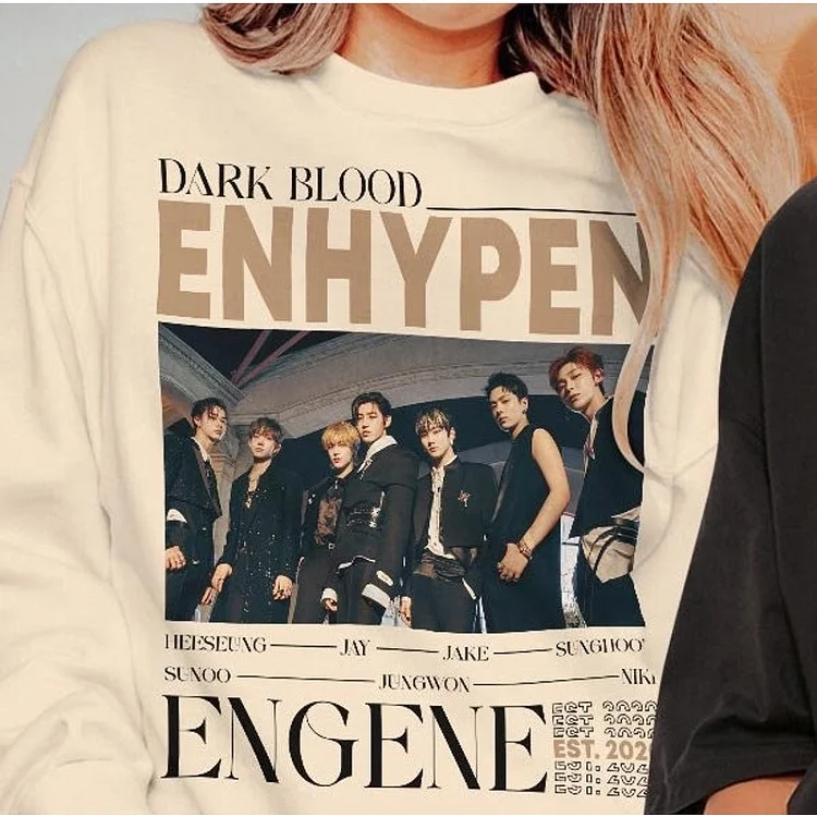 Dark Blood Enhypen Tracklist Sweatshirt Bite Me Chaconne Fate Sacrifice  Karma Bills Enhypen Niki Jake Sunoo Heeseung Jungwon Jay -  Denmark